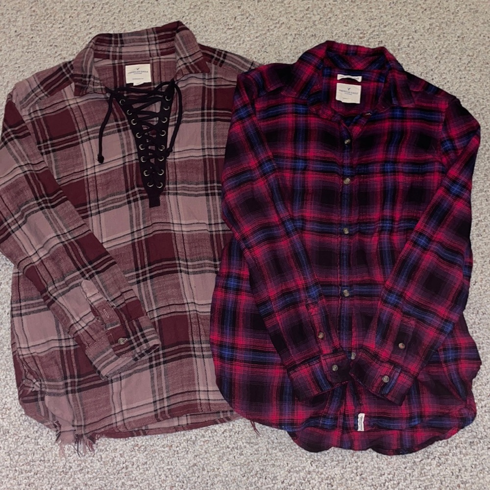 American Eagle flannels 💕